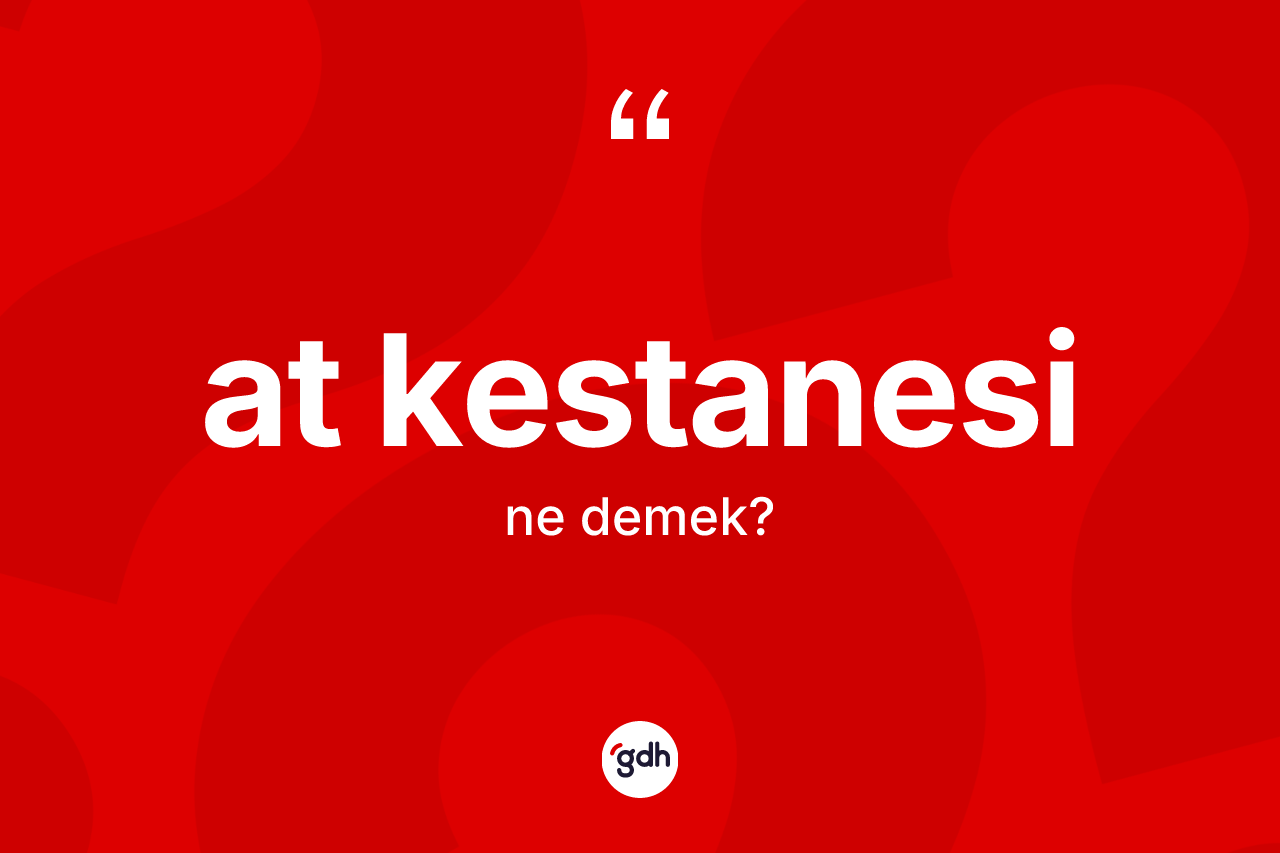 At kestanesi kelimesinin tanımı nedir?