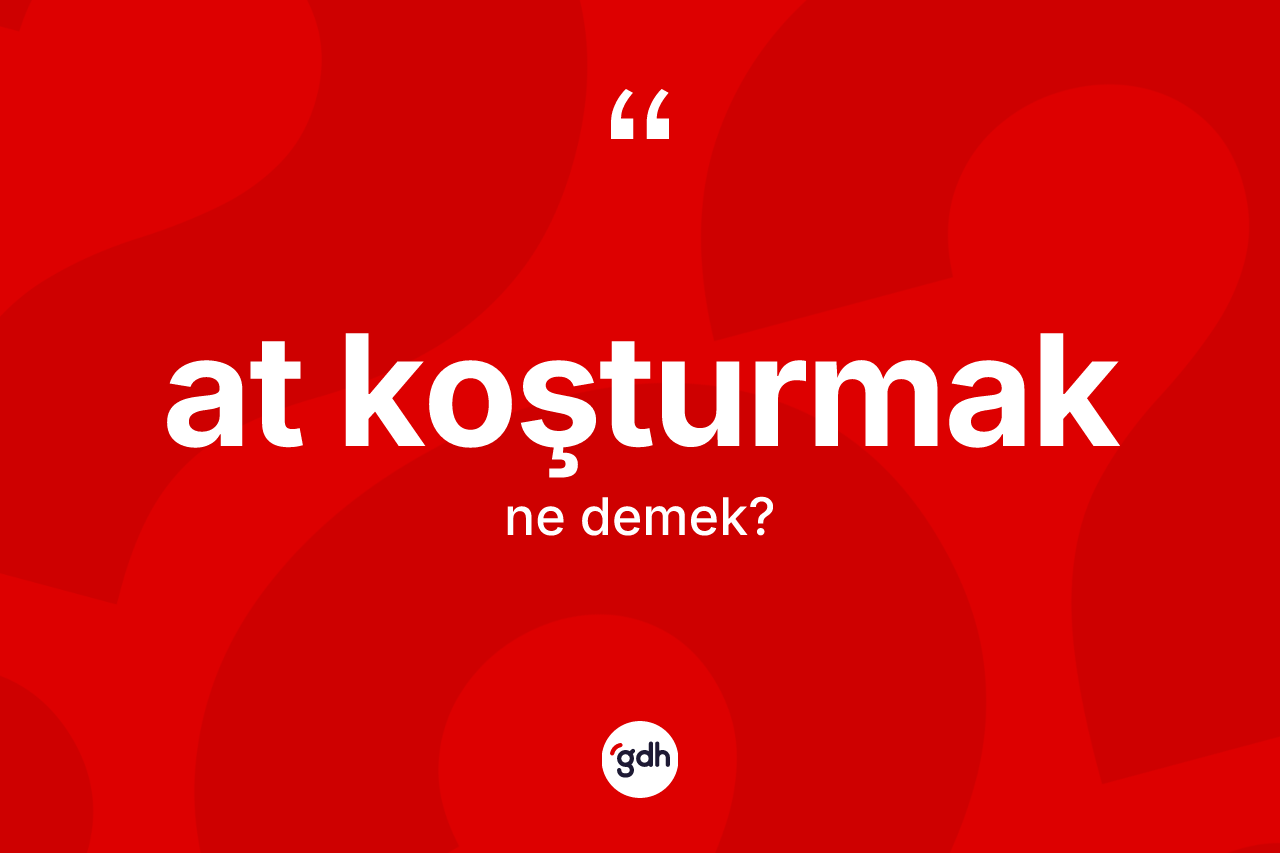 At koşturmak ifadesinin kısaca tanımı nedir?