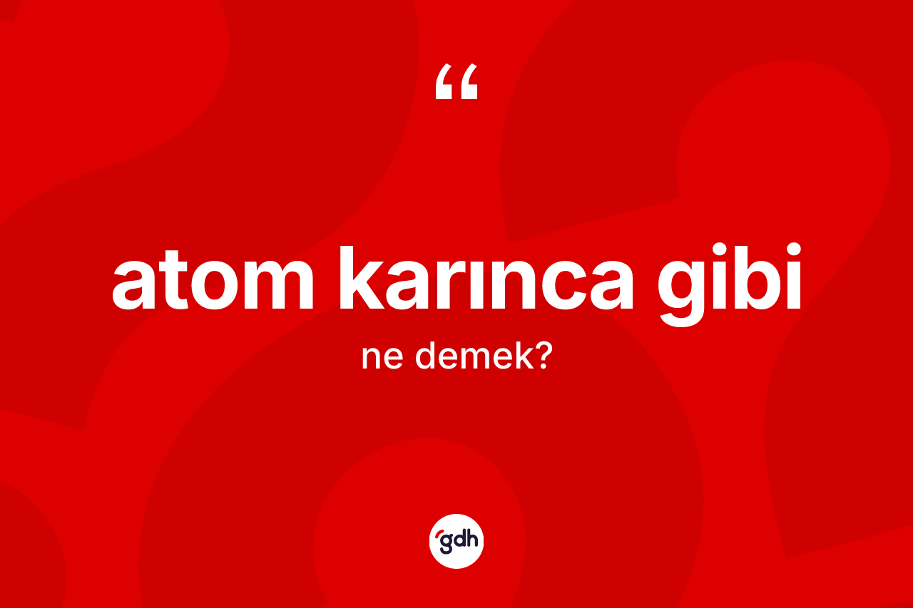 Atom karınca gibi nedir?