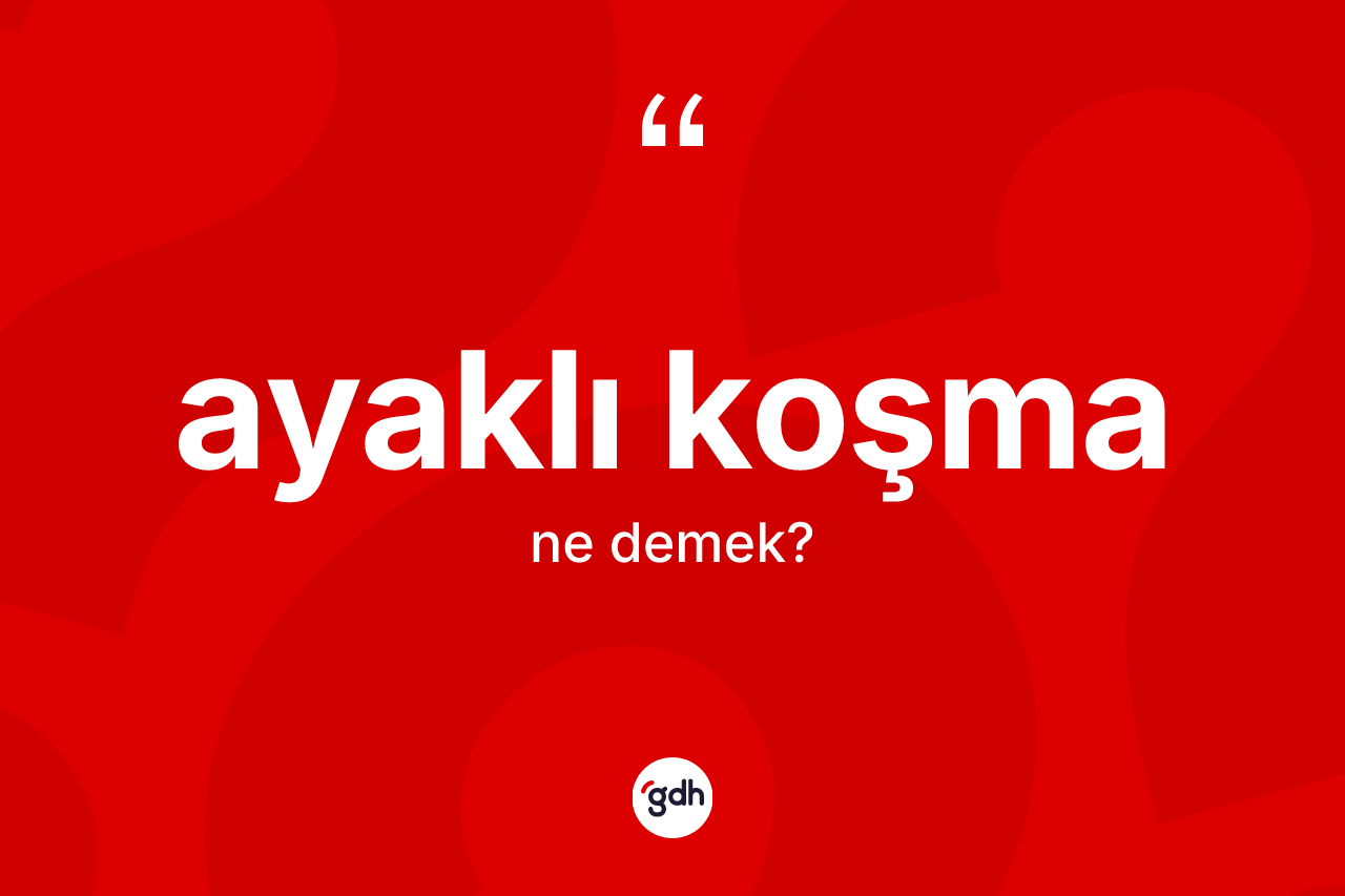 Ayaklı koşma kelimesinin anlamı nedir?