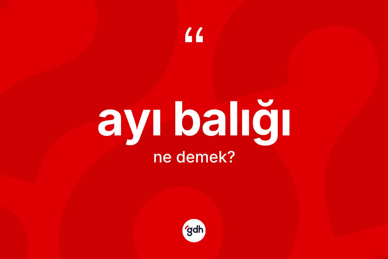 Ayı balığı kelimesinin tanımı nedir?