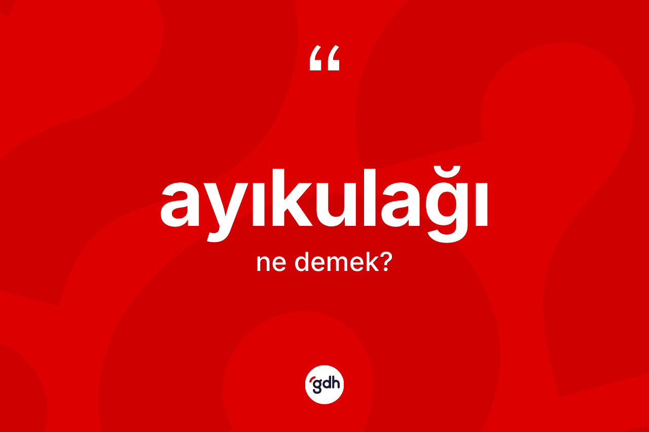 Ayıkulağı kelimesinin sözlükteki tanımı nedir?