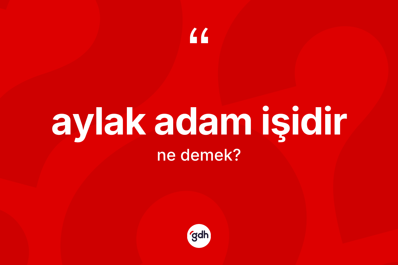 Aylak adam işidir ifadesinin kısaca tanımı nedir?