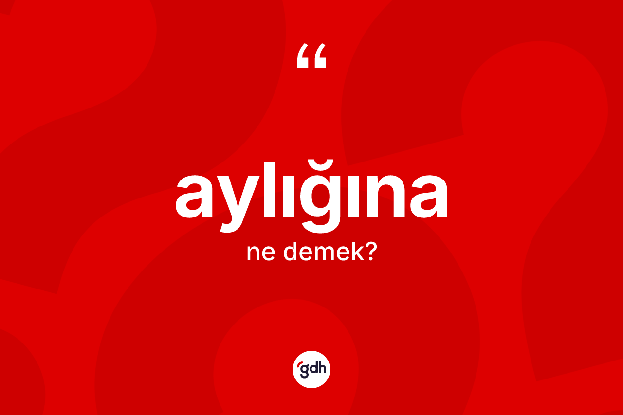 Aylığına kelimesinin anlamı nedir?