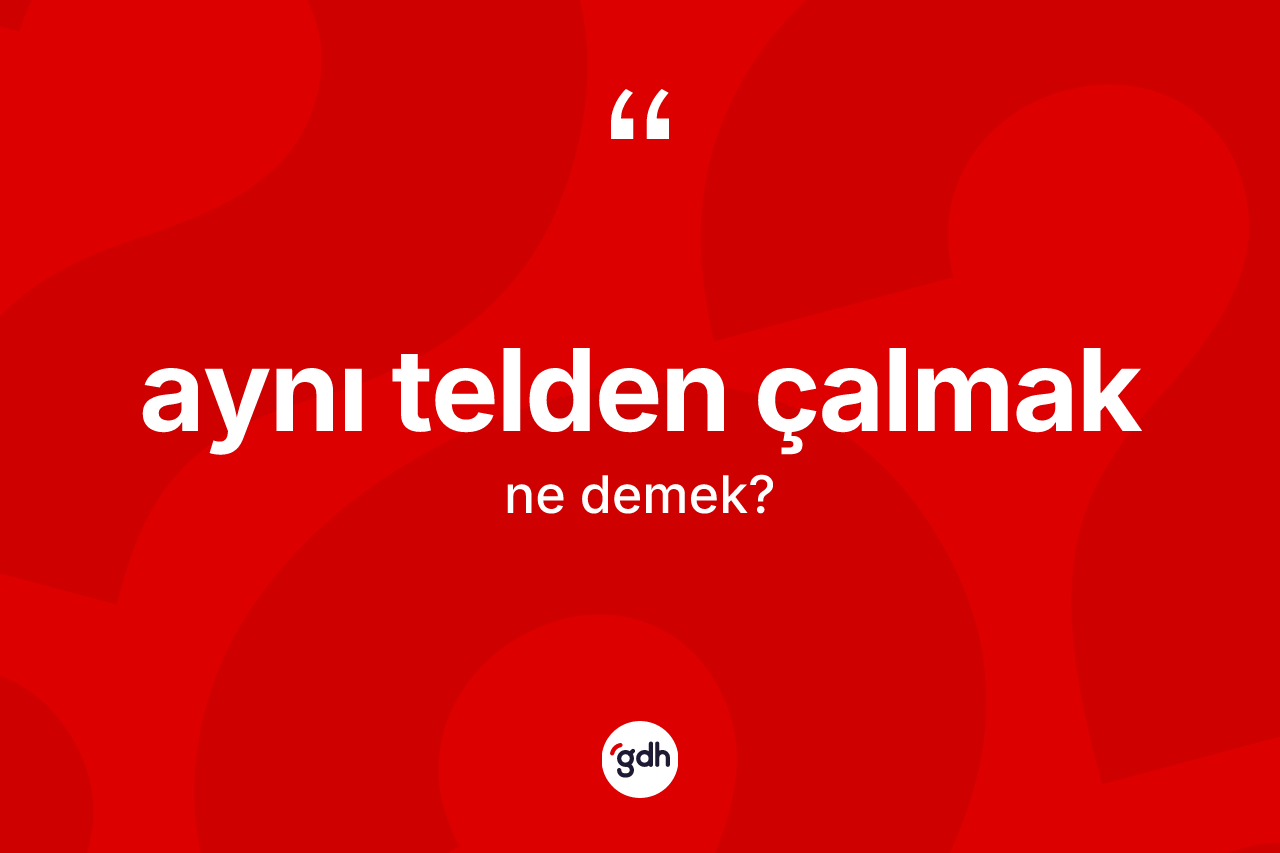 Aynı telden çalmak ifadesinin sözlükteki anlamı nedir?