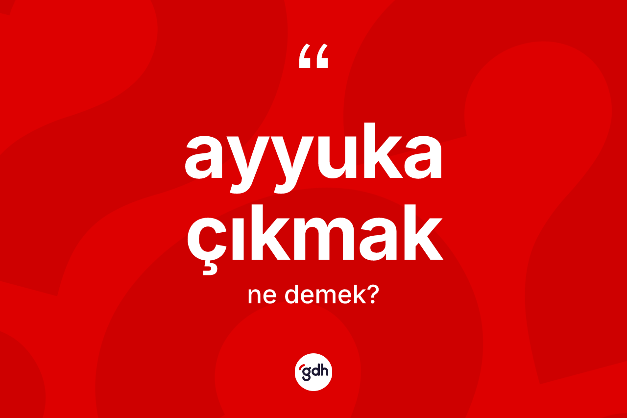 Ayyuka çıkmak ifadesi ne demek?