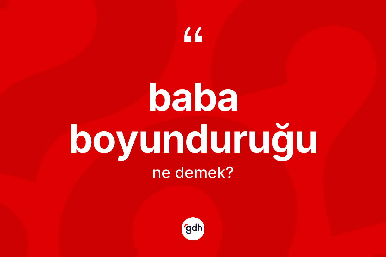 Baba boyunduruğu ne demek? Baba boyunduruğu kelimesinin TDK anlamı nedir?