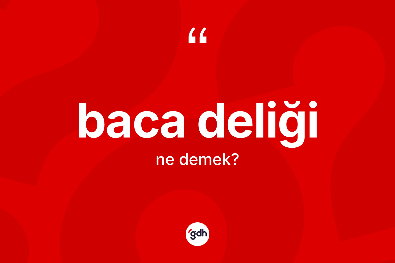 Baca deliği  kelimesi ne anlama gelir? Baca deliği  kelimesinin TDK anlamı nedir?