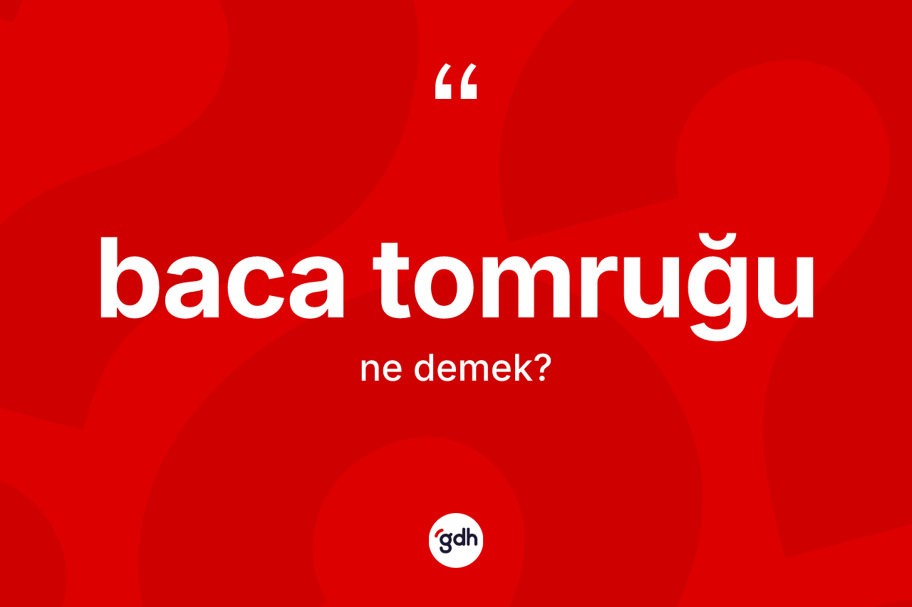 Baca tomruğu kelimesi ne demek? Baca tomruğu kelimesinin kaç farklı anlamı var?
