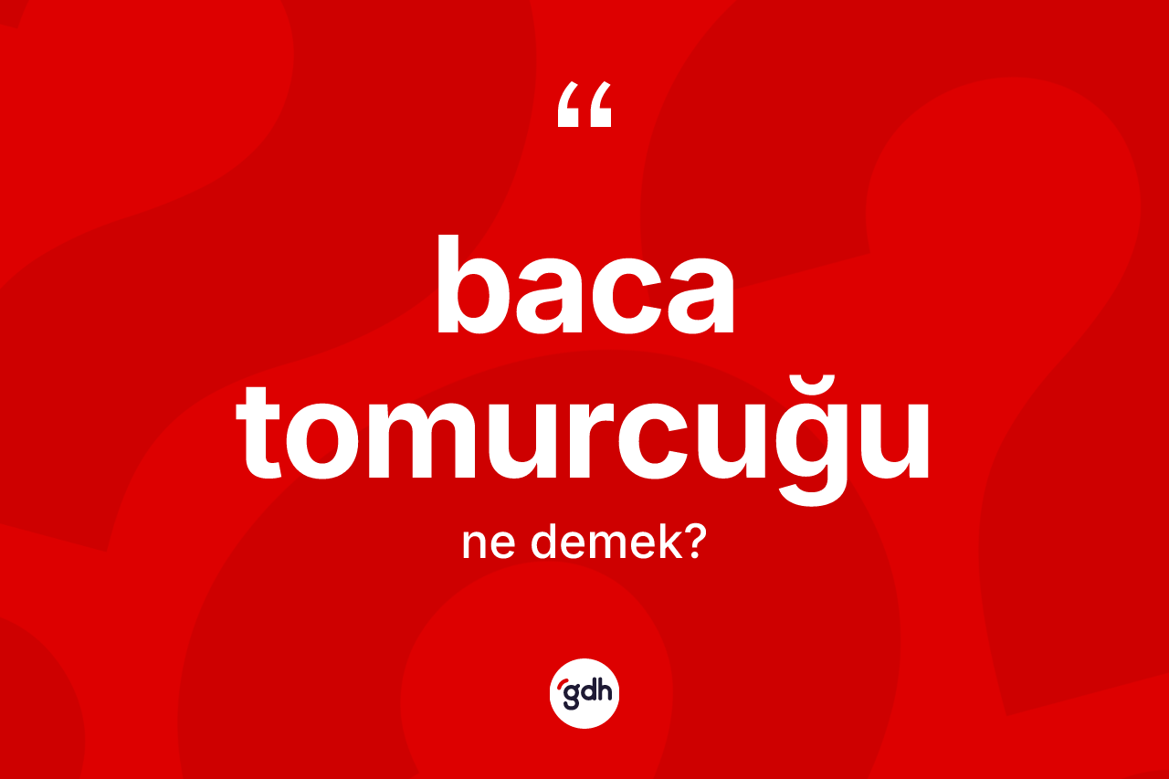 Baca tomurcuğu kelimesinin tanımı nedir? Baca tomurcuğu kelimesinin TDK anlamı nedir?