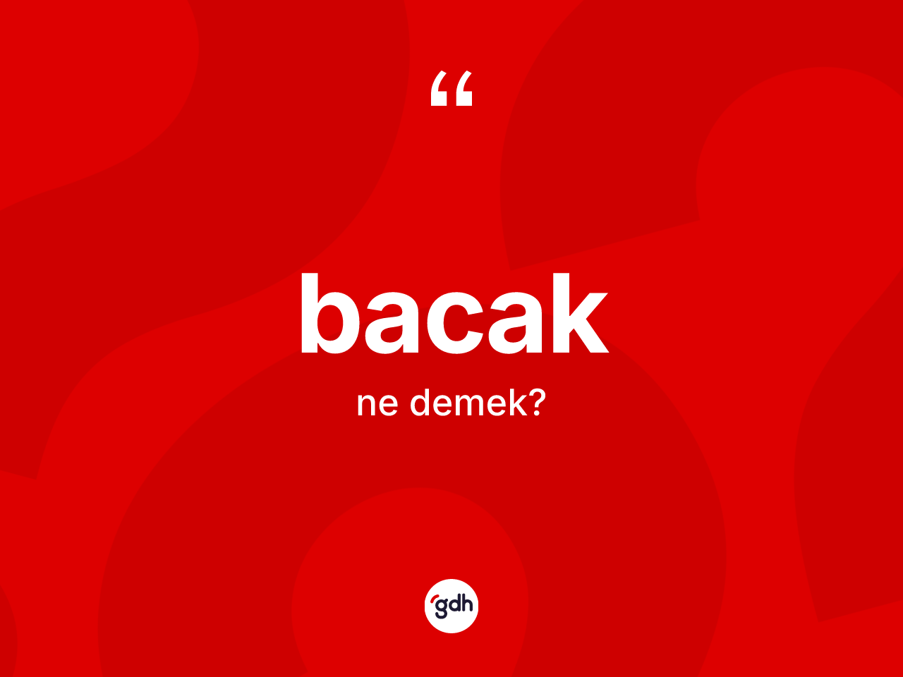 Bacak kelimesi nedir? Bacağın halk arasındaki kullanımı nasıldır?