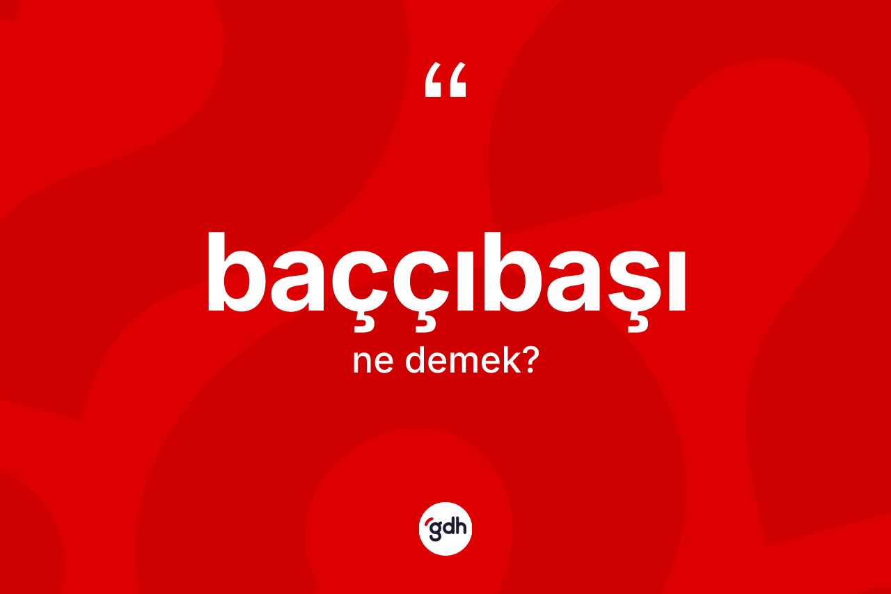 Baççıbaşı kelimesinin sözlükteki tanımı nedir?