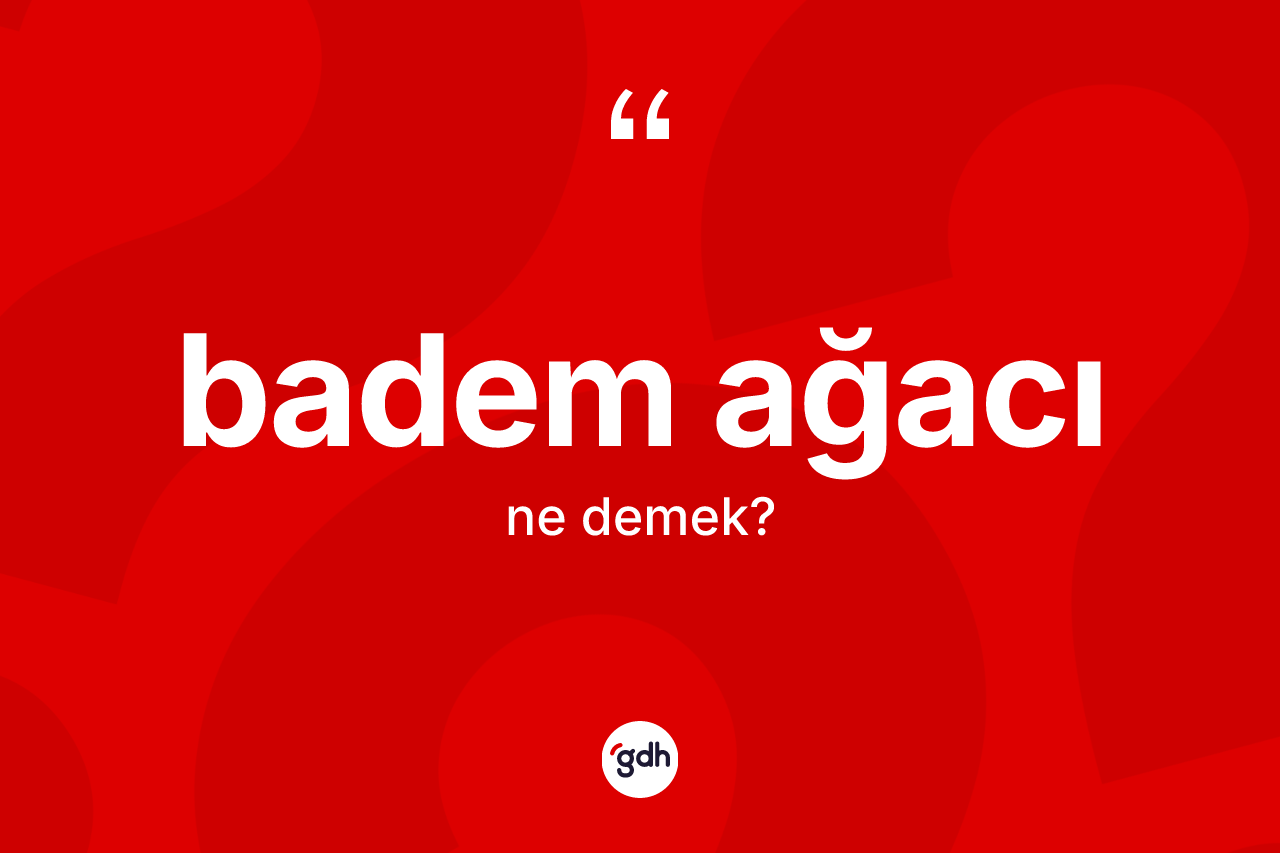 Badem ağacı kelimesinin sözlükteki tanımı nedir? Badem ağacının kısaca tanımı nedir?