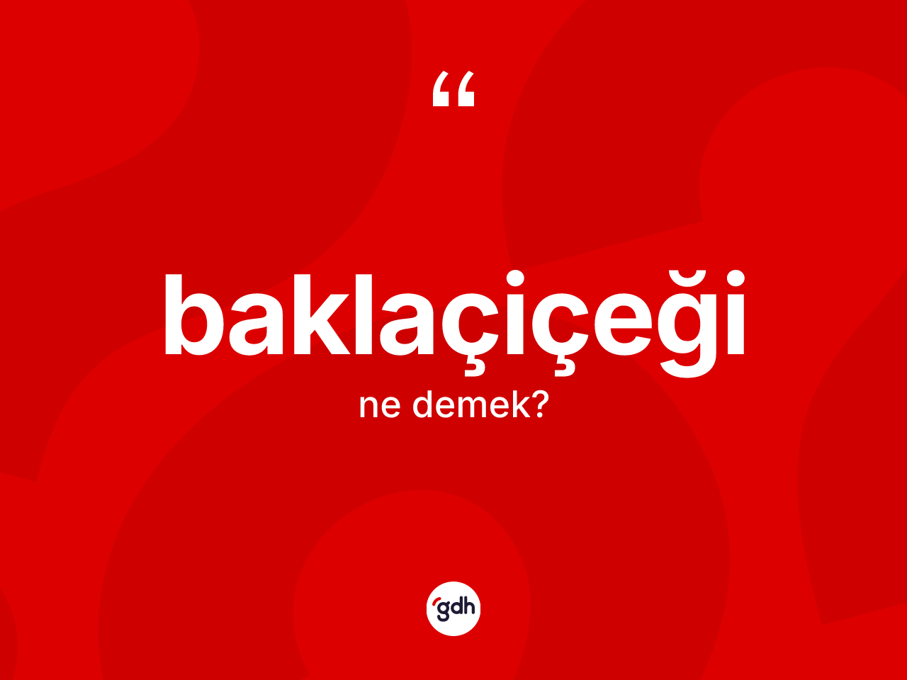 Baklaçiçeği nedir? Baklaçiçeğinin kısaca tanımı nedir?