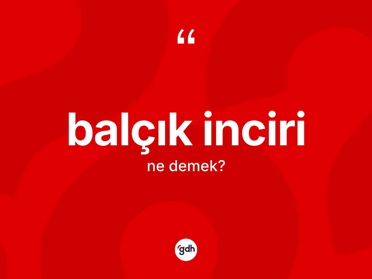 Balçık inciri kelimesi ne demek? Balçık incirinin TDK'ya göre anlamı nedir?
