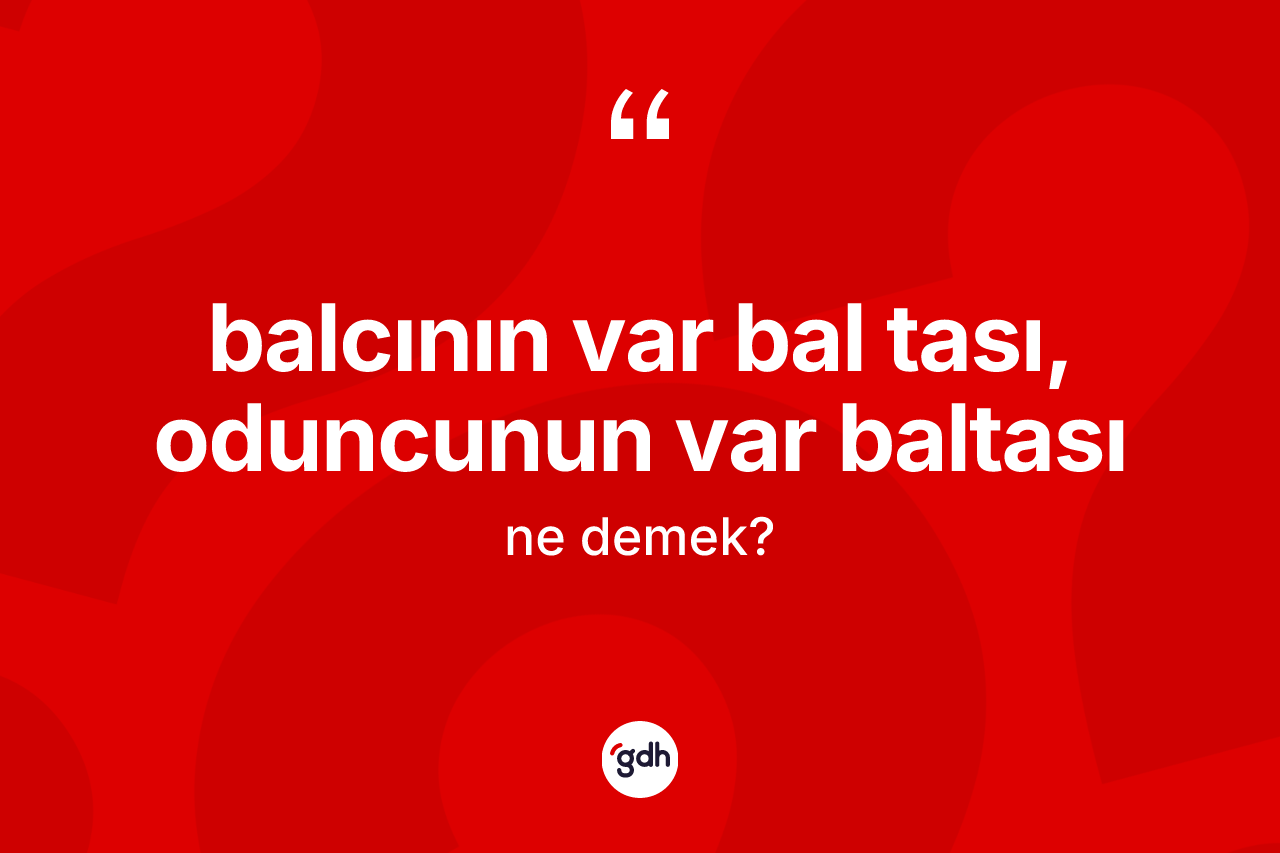 Balcının var bal tası, oduncunun var baltası ifadesinin sözlükteki anlamı nedir? Balcının var bal tası, oduncunun var baltası ifadesinin TDK anlamı nedir?