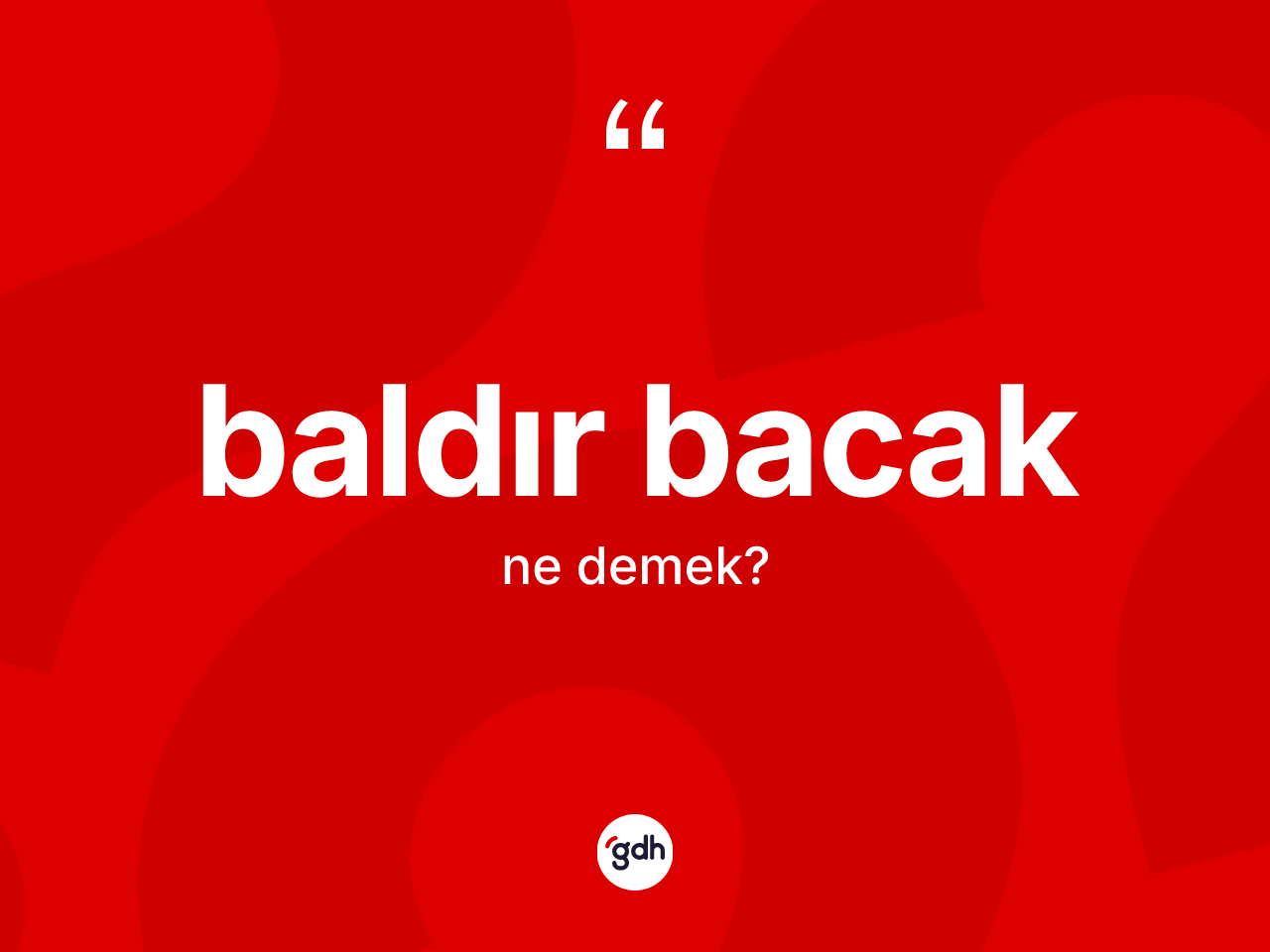 Baldır bacak kelimesinin anlamı nedir? Baldır bacağın TDK'ya göre anlamı nedir?