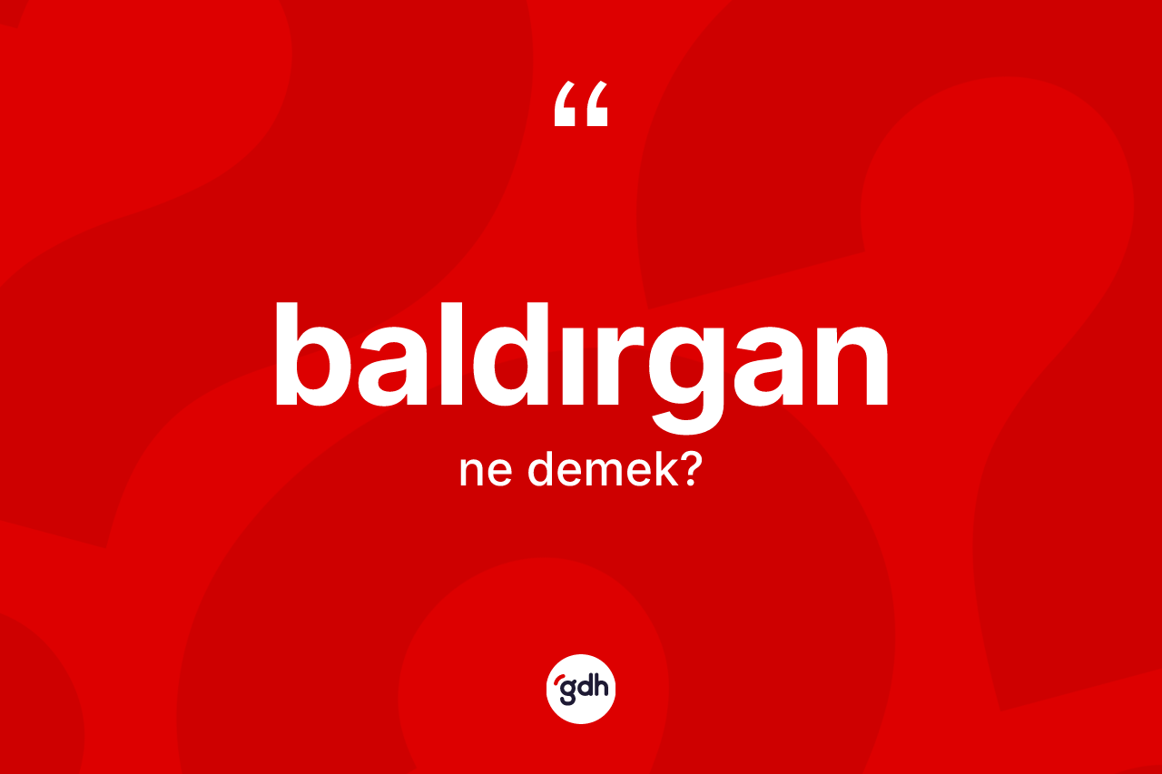 Baldırgan kelimesinin sözlükteki tanımı nedir? Baldırgan kelimesinin TDK'ya göre açıklaması nedir?