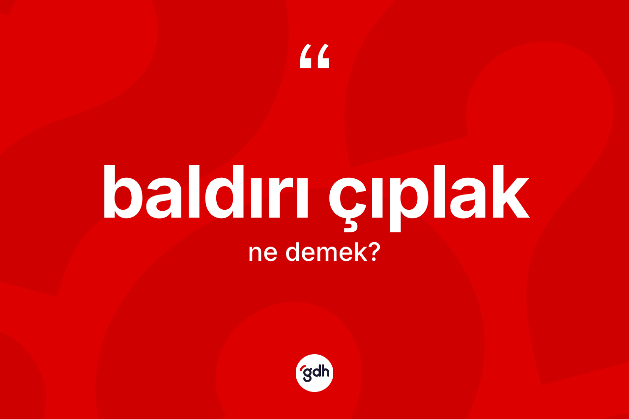 Baldırı çıplak kelimesi ne demek?