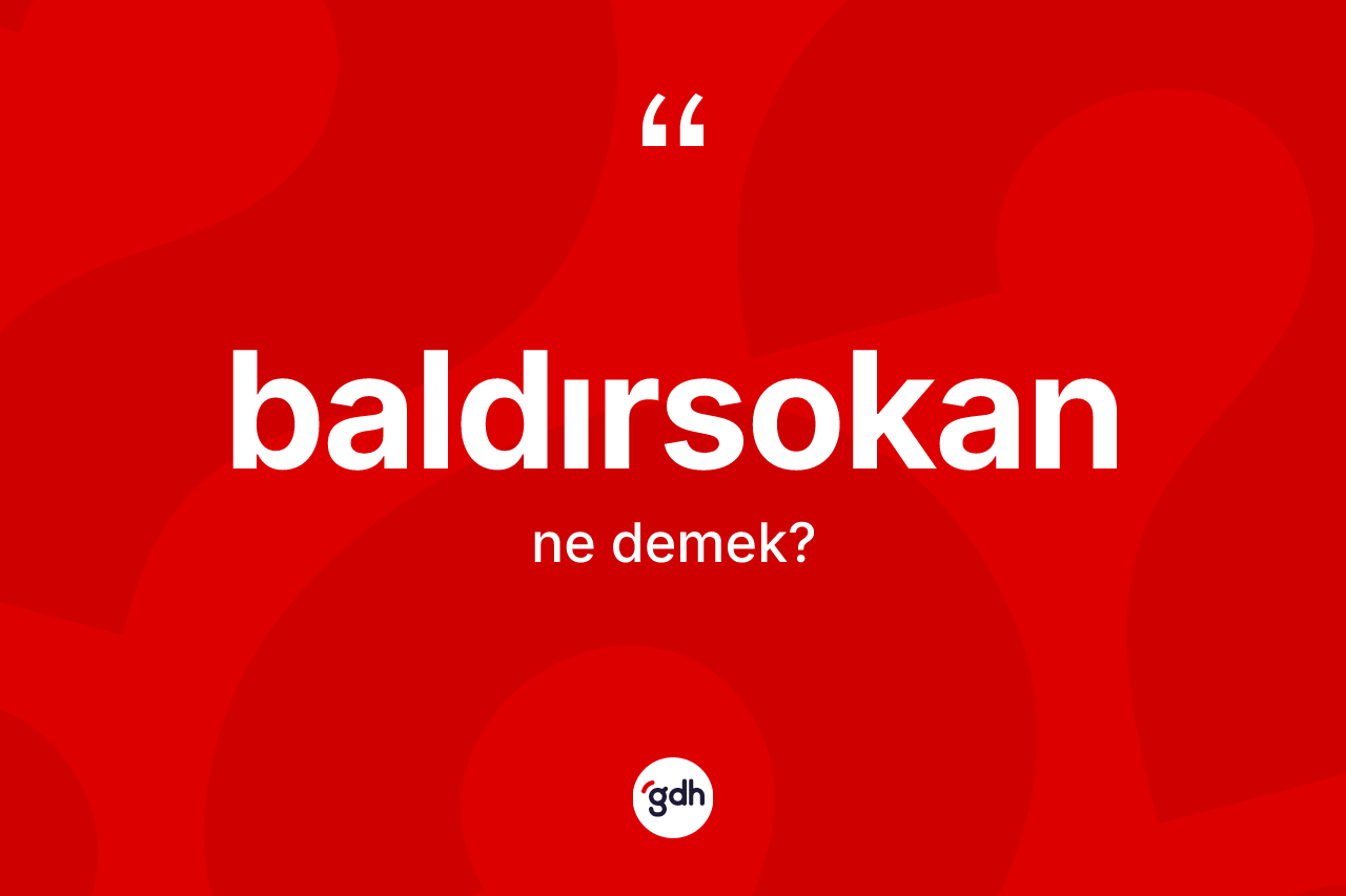 Baldırsokan kelimesinin anlamı nedir?