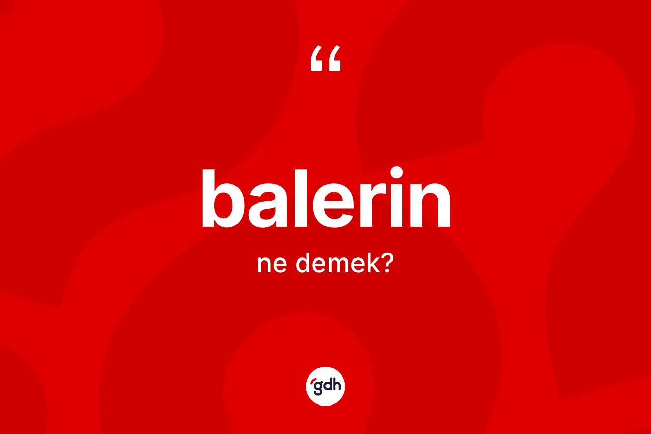Balerin kelimesinin anlamı nedir? Balerinin sözlükteki anlamı nedir?