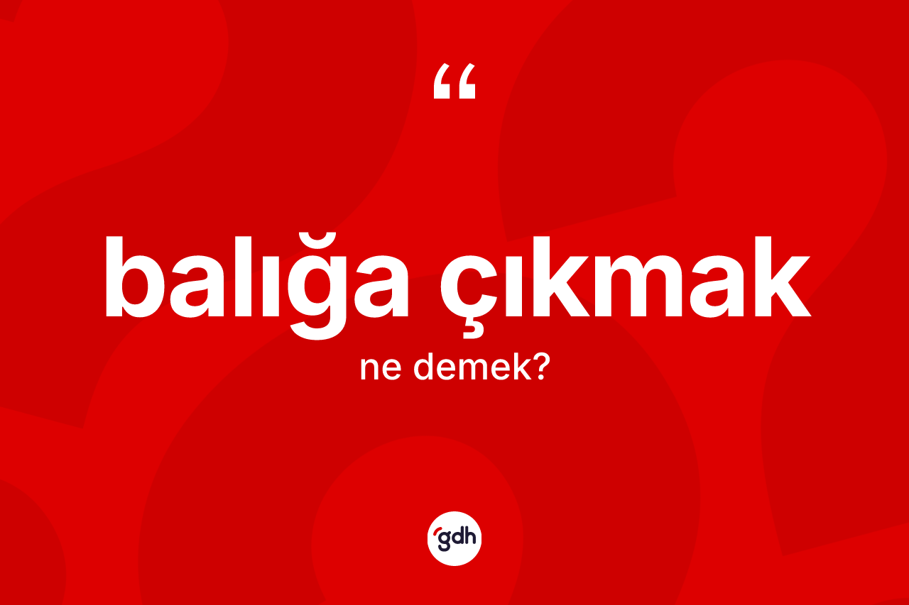 Balığa çıkmak ne anlama gelir? Balığa çıkmak ifadesi hangi durumlarda kullanılır
