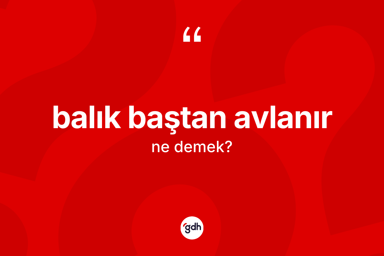 Balık baştan avlanır ifadesinin tanımı nedir? Balık baştan avlanır sözü hangi durumlarda kullanılır?