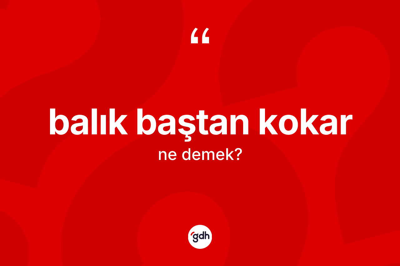 Balık baştan kokar ifadesinin kısaca anlamı nedir?