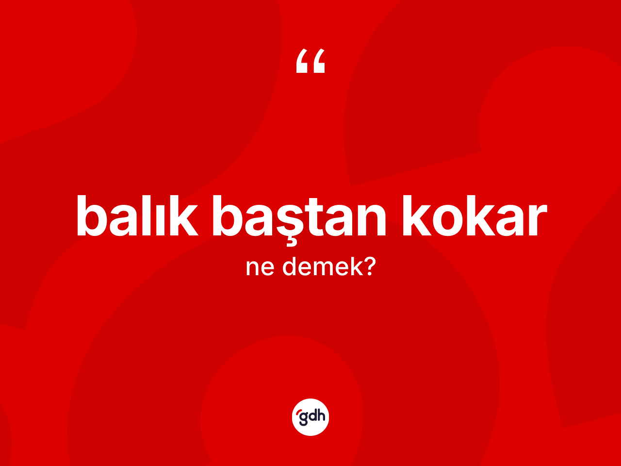Balık baştan kokar ifadesinin kısaca anlamı nedir? Balık baştan kokar ifadesi nerede kullanılır?