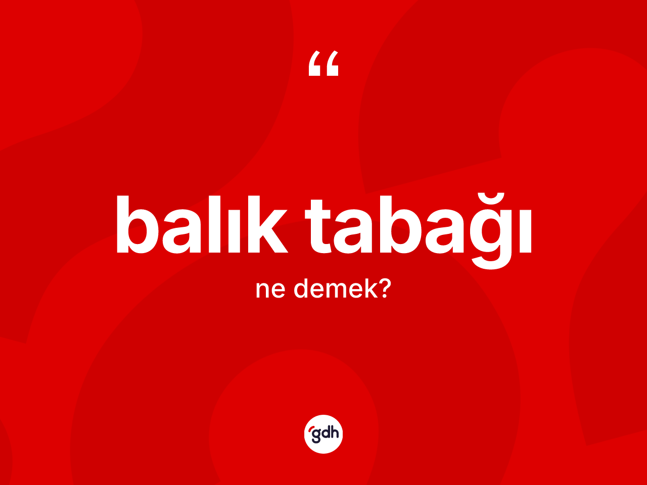 Balık tabağı kelimesinin anlamı nedir? Balık tabağı kelimesinin TDK anlamı nedir?