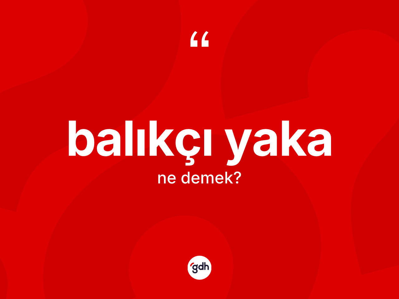 Balıkçı yaka kelimesi ne demek? Balıkçı yaka kelimesinin TDK anlamı nedir?