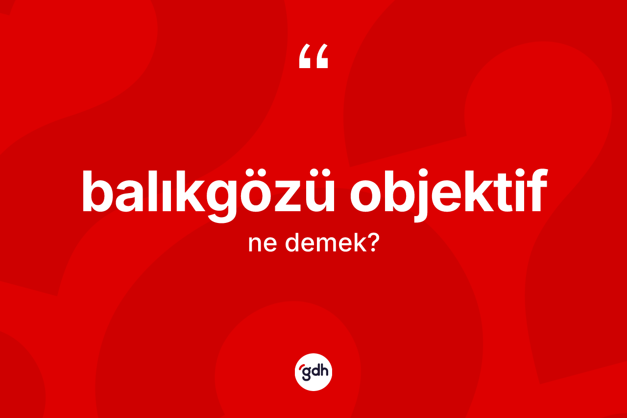 Balıkgözü objektif nedir?