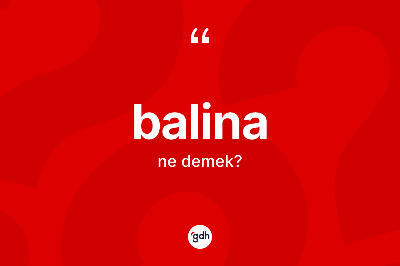 Balina kelimesi ne demek?