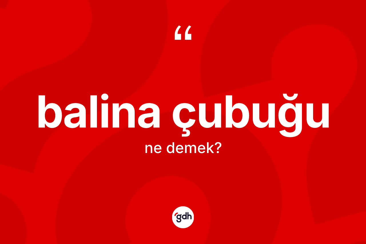 Balina çubuğu kelimesinin sözlükteki tanımı nedir?
