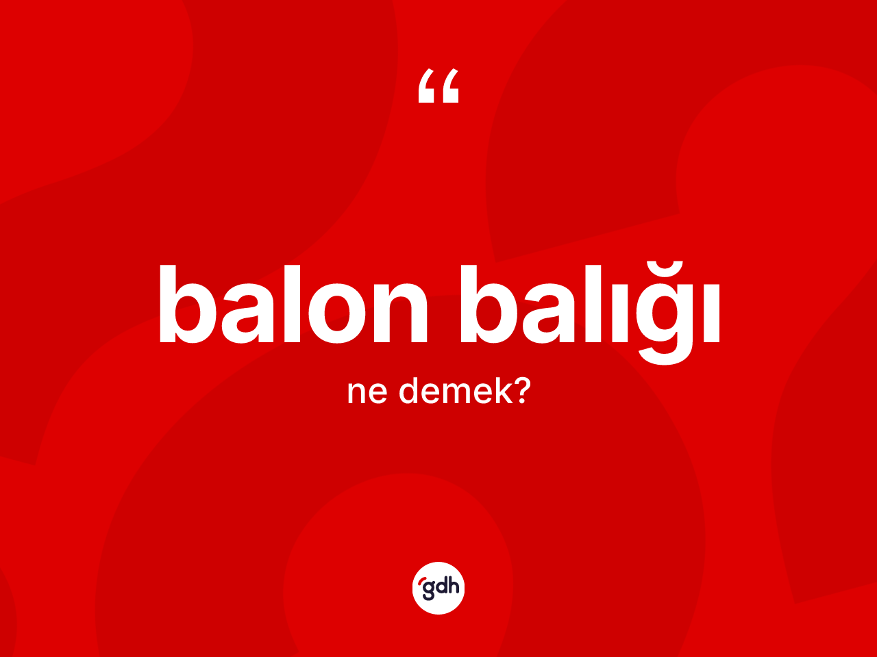 Balon balığı kelimesinin tanımı nedir? Balon balığının sözlükteki anlamı nedir?