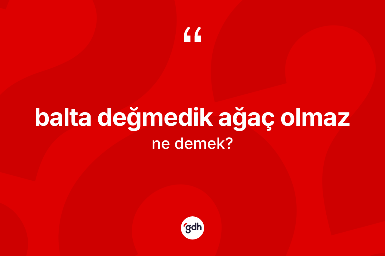 Balta değmedik ağaç olmaz ifadesinin kısaca anlamı nedir? Balta değmedik ağaç olmaz ifadesinin özellikleri nelerdir?