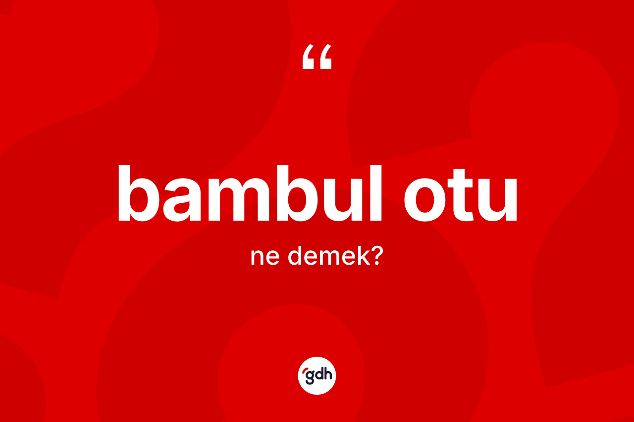 Bambul otu kelimesinin sözlükteki tanımı nedir? Bambul otu kelimesinin kaç farklı anlamı var?