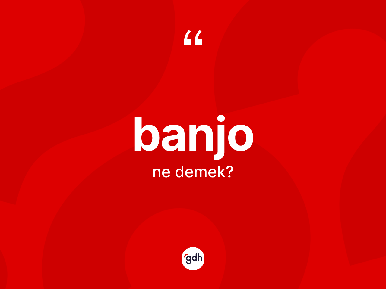 Banjo ne demek? Banjonun TDK'ya göre anlamı nedir?