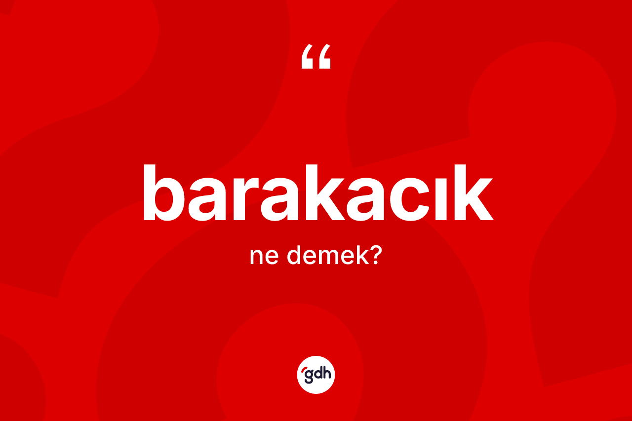 Barakacık nedir? Barakacık kelimesinin kaç farklı anlamı var?