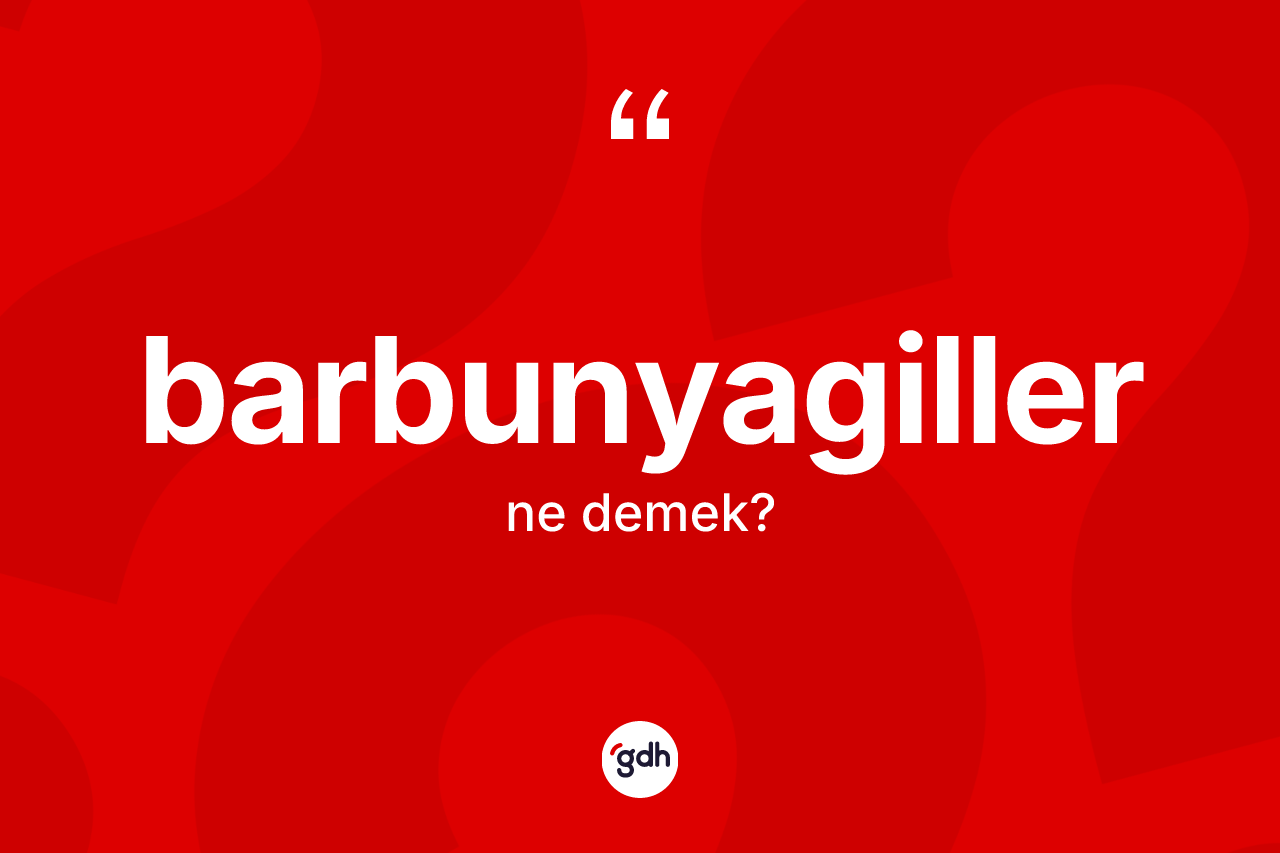 Barbunyagiller kelimesi ne anlama gelir?