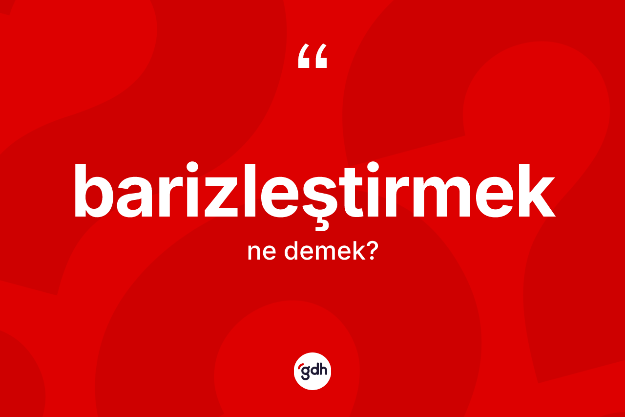 Barizleştirmek kelimesi ne anlama gelir? Barizleştirmek kelimesinin TDK'ya göre açıklaması nedir?