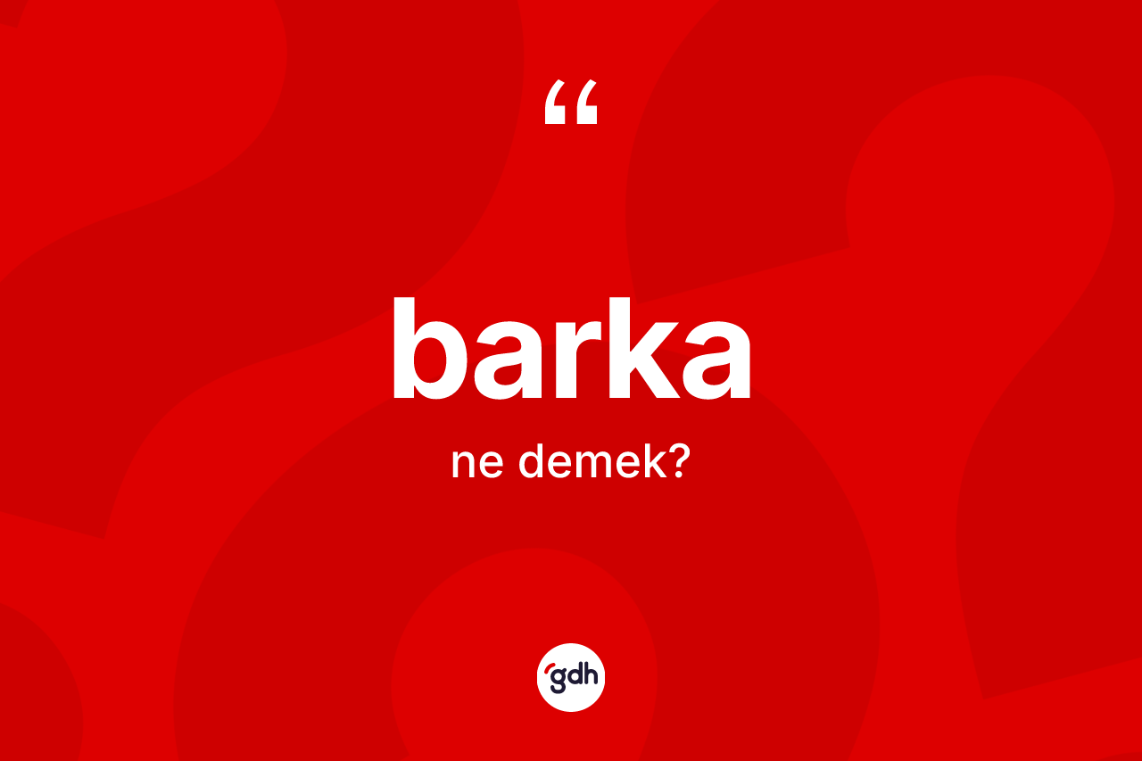 Barka kelimesi ne demek? Barkanın TDK'ya göre anlamı nedir?