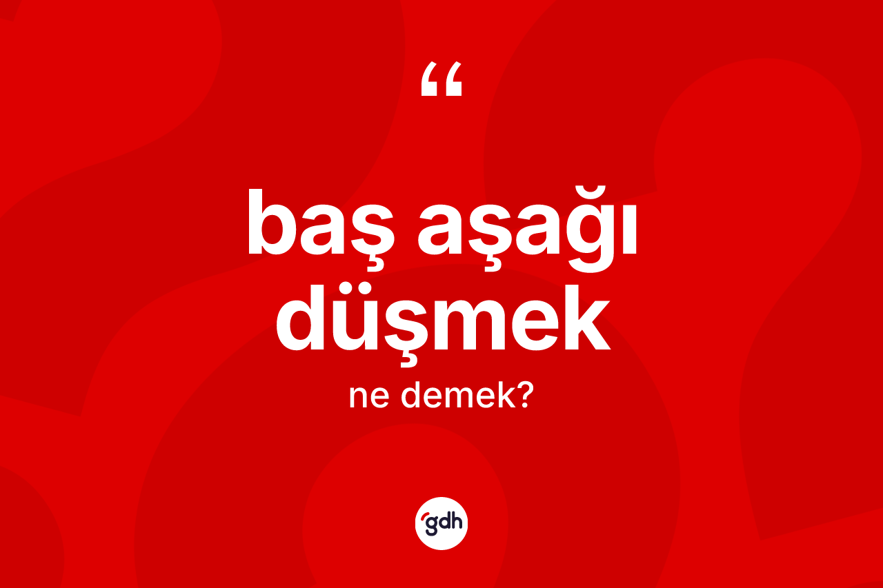 Baş aşağı düşmek ifadesinin anlamı nedir? Baş aşağı düşmek ifadesinin TDK anlamı nedir?