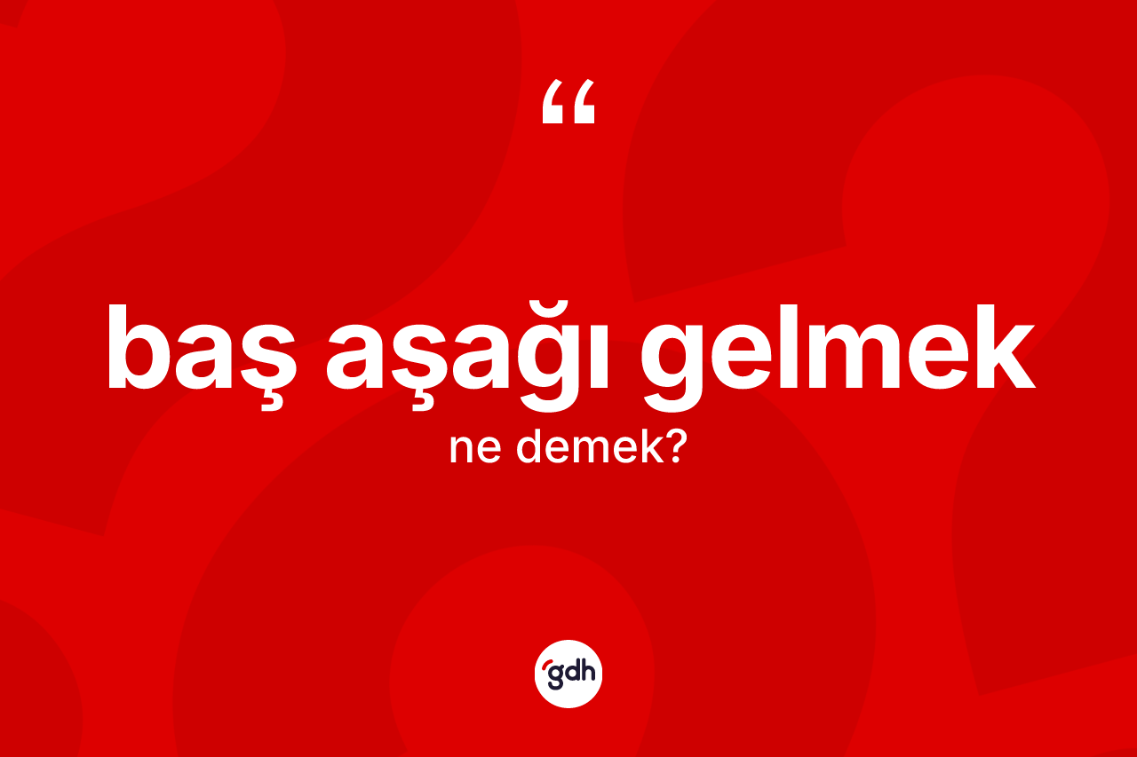 Baş aşağı gelmek ifadesinin sözlükteki anlamı nedir?