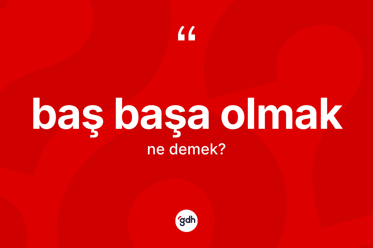 Baş başa olmak ifadesinin sözlükteki anlamı nedir? Baş başa olmak sözü nerede kullanılır?