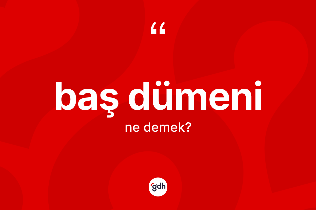 Baş dümeni kelimesinin sözlükteki tanımı nedir? Baş dümeninin sözlükteki anlamı nedir?