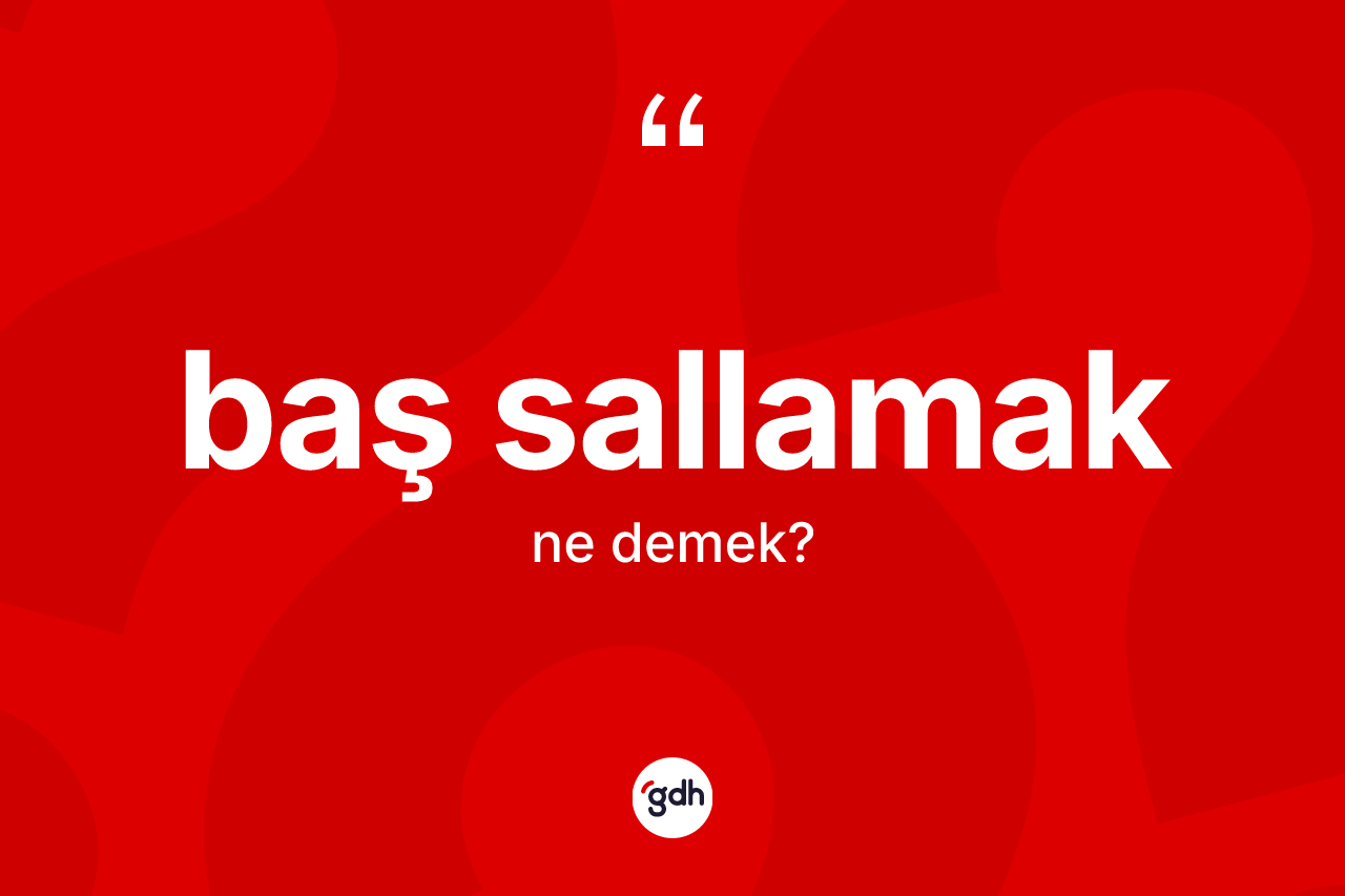 Baş sallamak ne demek?