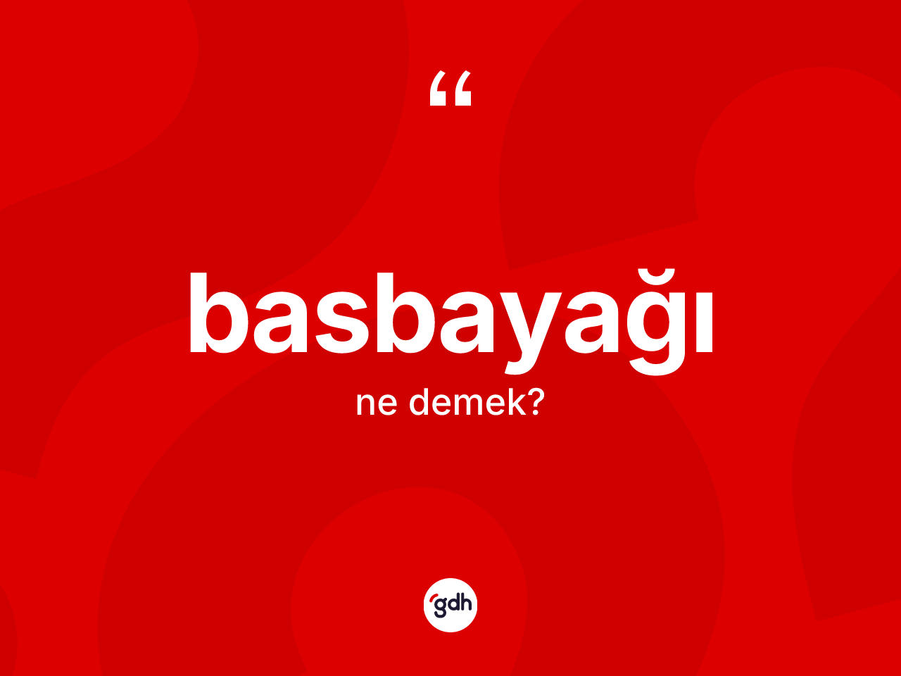 Basbayağı kelimesinin sözlükteki tanımı nedir? Basbayağının kısaca tanımı nedir?