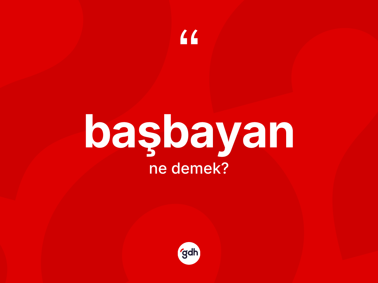 Başbayan ne demek? Başbayanın TDK'ya göre anlamı nedir?