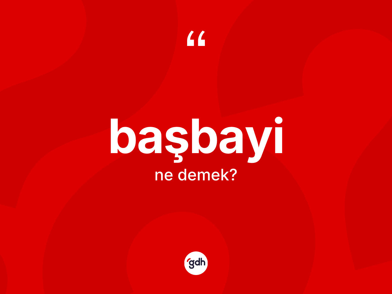 Başbayi kelimesinin tanımı nedir? Başbayinin TDK'ya göre anlamı nedir?
